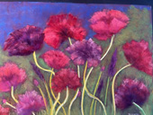 “Poppies Galore (commission)” - Original Pastel - 20” x 16” - Museum Glass Framing