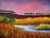 “Canyon Spirit” - Lower Bridge in Central Oregon - 32” x 26” - finished size - Museum Glass Framing
