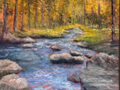 “A Moment in Time (Black Butte Ranch)” - Original Pastel - 43” x 30” - Museum Glass Framing