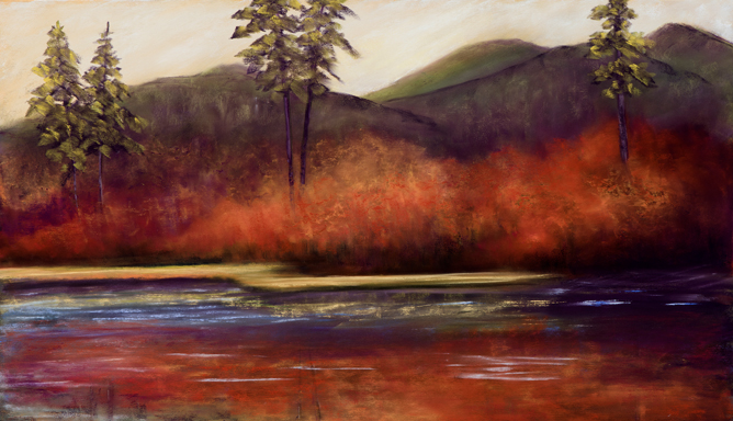 River's Edge - Original Pastel